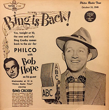 Cartel promocional del programa de radio de Bring Crosby