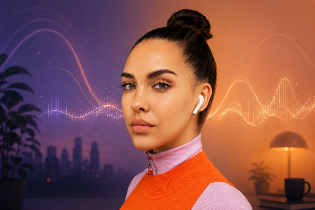 Escucha con auriculares inhalámbricos
